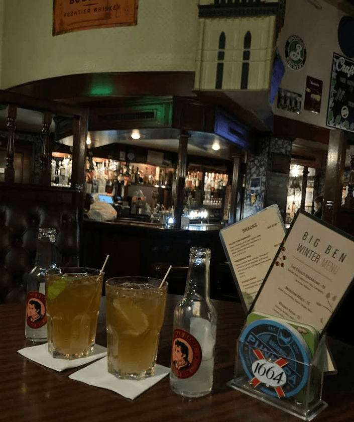 Cocktails at the bar
