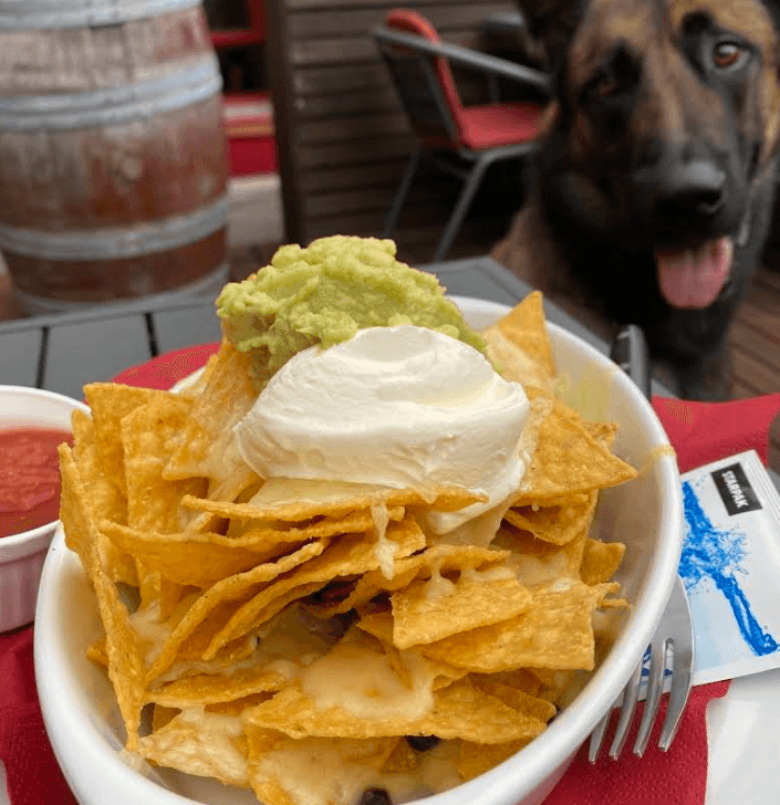 Loaded Nachos on the terrace