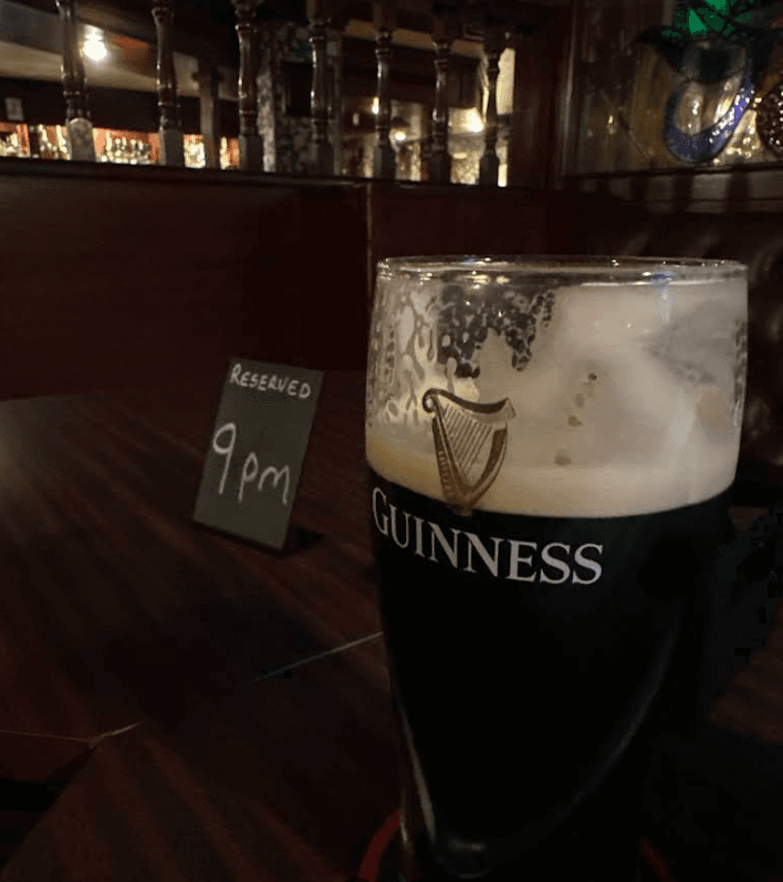 Guinness at the bar